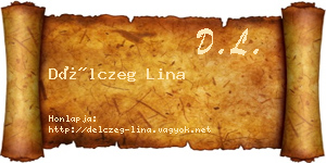 Délczeg Lina névjegykártya
